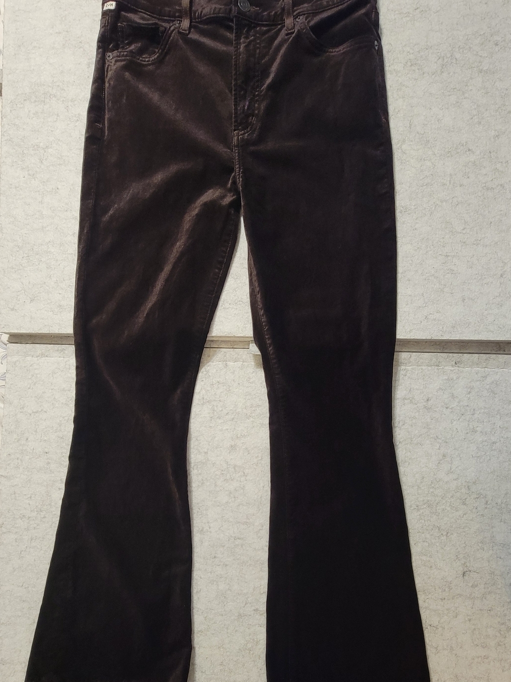 Citizens of Humanity Size 28 Dark Brown Velveteeny Flare Pants Made in USA